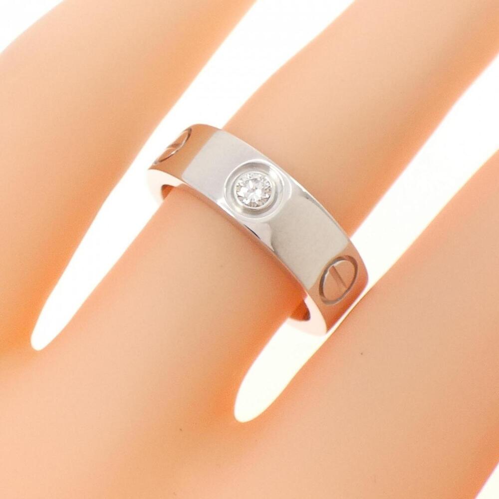 CARTIER Silver Diamond Love Ring - Picture 5 of 5